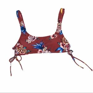 Floral Printed Side Tie Bathing Suit Top